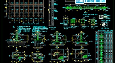 File thiết kế File autocad đồ án móng cọc bê tông cốt thép